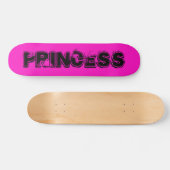 Skateboard Princesse de style Grunge rose chaud (Horz)