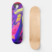 Skateboard Princesse jouant avec papillon. (Recto)