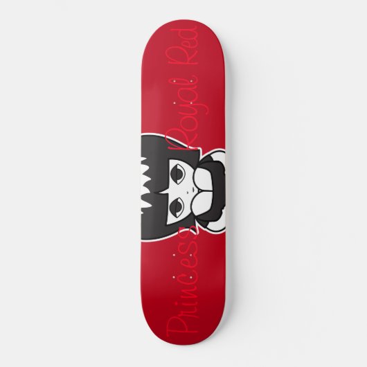 Skateboard Princesse sur Royal Red (Recto)