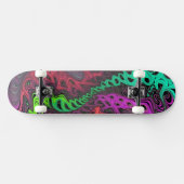 Skateboard Psicodélico - Diseño Vibrante (Horz)