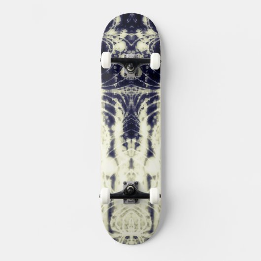 Skateboard psychedelic abstract art black and white (Recto)