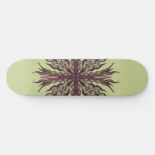 Skateboard Psychedelic Eye Plant - Surreal Botanical Mandala (Horz)