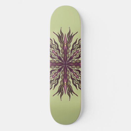 Skateboard Psychedelic Eye Plant - Surreal Botanical Mandala (Recto)