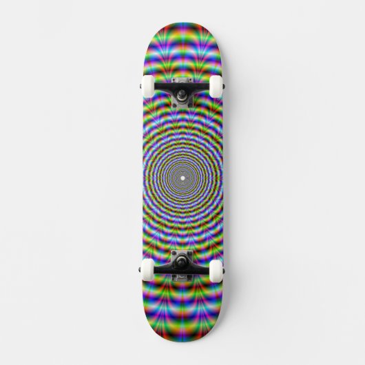 Skateboard Psychedelic Neon Ripples (Recto)