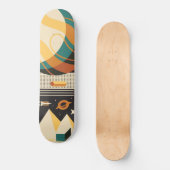 Skateboard Psychedelic Retro Space Scène (Recto)