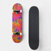 Skateboard Psychédélique Funky Hippie Boho Neon arc-en-ciel F (Recto)
