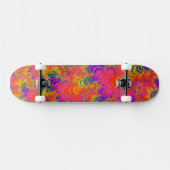 Skateboard Psychédélique Funky Hippie Boho Neon arc-en-ciel F (Horz)