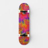 Skateboard Psychédélique Funky Hippie Boho Neon arc-en-ciel F (Recto)