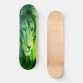Skateboard puissant LION VERT (Recto)