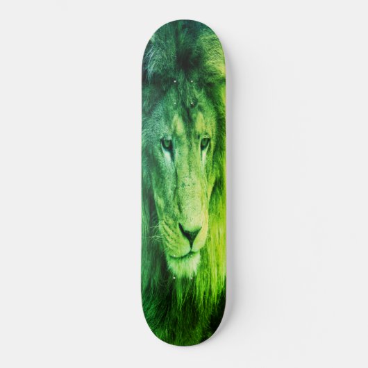 Skateboard puissant LION VERT (Recto)