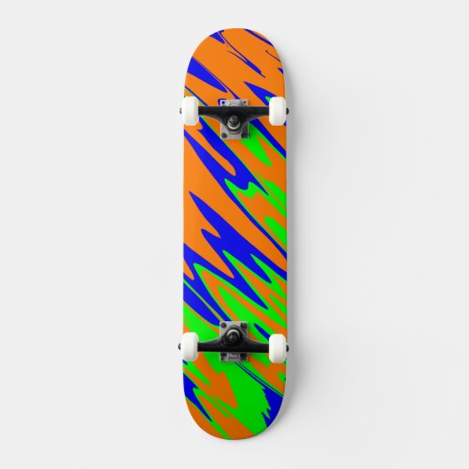 Skateboard Pulvérisateur Peinture Bleu Orange (Recto)