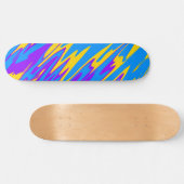 Skateboard Pulvériser Peinture jaune bleu pourpre (Horz)