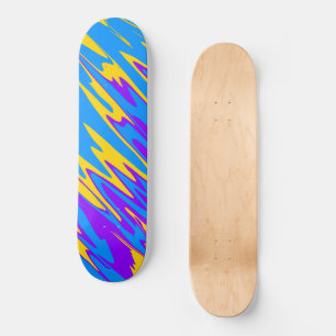 Skateboard Pulvériser Peinture jaune bleu pourpre