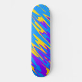 Skateboard Pulvériser Peinture jaune bleu pourpre (Recto)