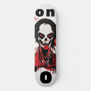 Skateboard Punk Cadeau de Londres Angleterre Zombie Rouge Hor