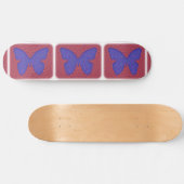 Skateboard Purple and Red Butterfly (Horz)
