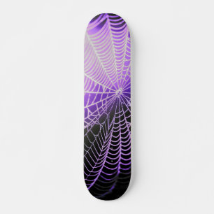 Skateboard Purple Black Déplaisant Spider Web