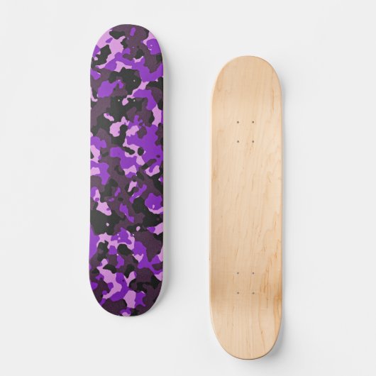 Skateboard Purple camouflage pattern (Recto)