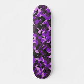 Skateboard Purple camouflage pattern (Devant)