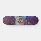 Skateboard Purple cat en espace (Horz)