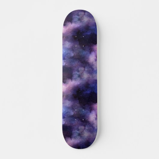 Skateboard Purple Celestial Space Galaxy Night Sky (Devant)