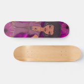Skateboard Purple Daisy Retro Girl (Horz)