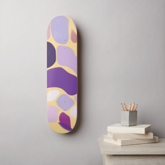 Skateboard Purple et or (Art mural)