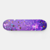 Skateboard Purple foil background with Stars (Horz)