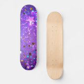 Skateboard Purple foil background with Stars (Recto)
