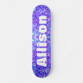 Skateboard Purple Parties scintillant Faux Filles Personnalis (Recto)