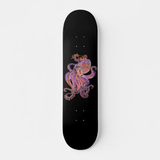 Skateboard Purple Purple de la mer profonde Kraken (Devant)