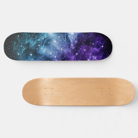 Skateboard Purple Turquoise Galaxy Nebula Dream #1 (Horz)