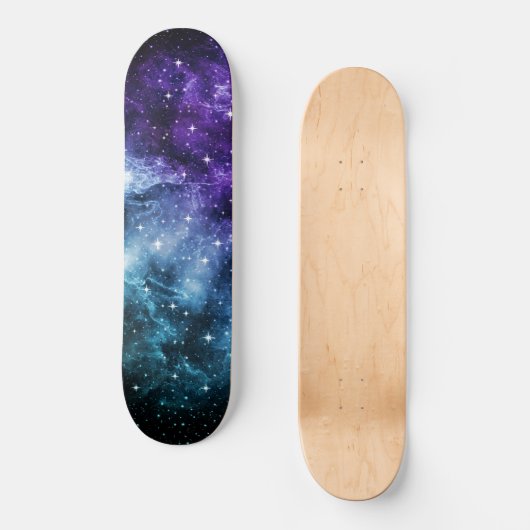 Skateboard Purple Turquoise Galaxy Nebula Dream #1 (Recto)