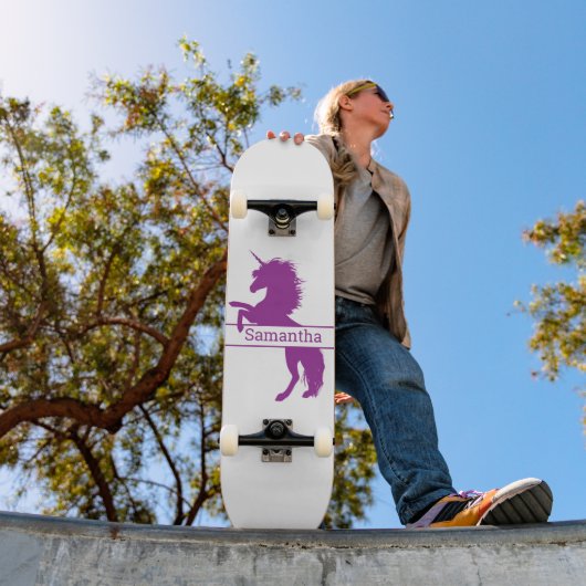 Skateboard Purple Unicorn (Extérieur 1)