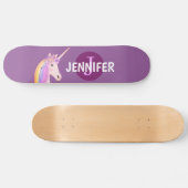 Skateboard Purple Unicorn Rainbow (Horz)