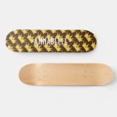 Skateboard Queen Crown Gold Black Skate (Horz)
