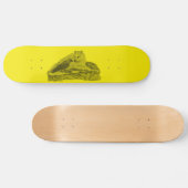Skateboard Rabe mit Wolf schwarz gelée Design (Horz)