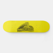 Skateboard Rabe mit Wolf schwarz gelée Design (Horz)