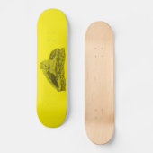 Skateboard Rabe mit Wolf schwarz gelée Design (Recto)