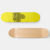 Skateboard Rabe mit Wolf schwarz gelée Design (Horz)