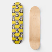 Skateboard Raccoon Pattern Design Yellow  (Recto)