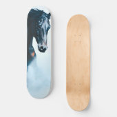 Skateboard Racing Black Horse Portrait Minimalist (Recto)