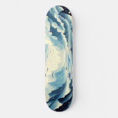 Skateboard Rain Hail Migrating Birds Snow Mountains Scenery  (Recto)