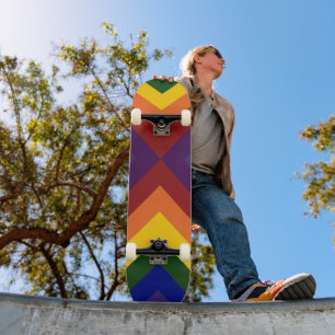Skateboard Rainbow Chevrons