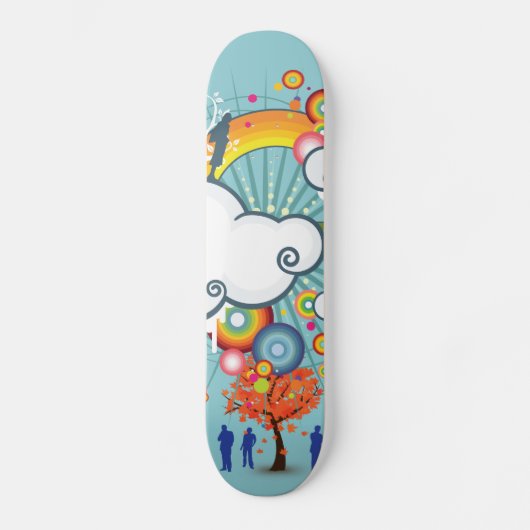 Skateboard Rainbow Cloud People Skboard (Recto)