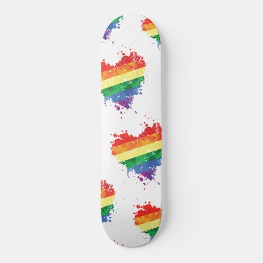 Skateboard - Rainbow Heart (Recto)