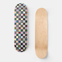 Rainbow Heart Grid Motif
