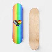 Skateboard Rainbow Heart LGBTQ+ (Recto)