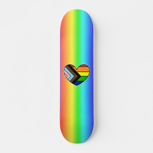 Skateboard Rainbow Heart LGBTQ+ (Devant)