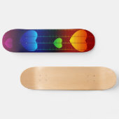 Skateboard, Rainbow Heart Pattern Skateboard (Horizontaal)